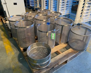 lot 52 image: Stainless Steel Mesh Baskets, Sieves
