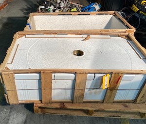 lot 34 image: Two Large Industrial Waste Water Drain Tubs