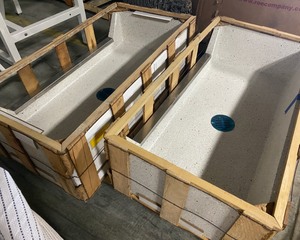 lot 35 image: Two Large Industrial Waste Water Drain Tubs