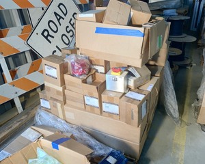 lot 42 image: Pallet of Industrial Electrical Components including huge fuses, switches, disconnects and more - $$$$$