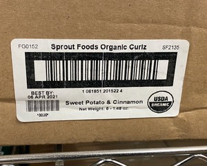 lot 578 image: Case of Sweet Potato & Cinnamon Curls Baked Toddler Snacks