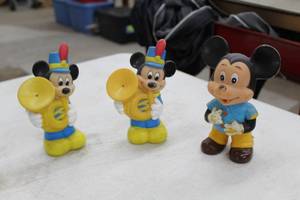 Lot of (3) Mickey Mouse Table Dcor