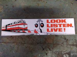 lot 19 image: Metal Train Sign
