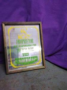 lot 22 image: Liquor Sign Mirror