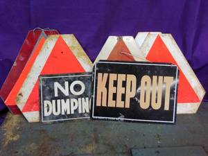 lot 31 image: Lot of Misc Warning Signs