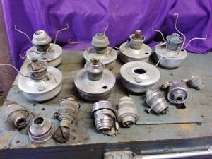 lot 64 image: Box of Misc Lantern Parts