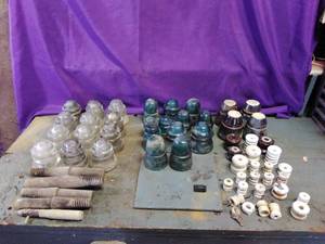 lot 72 image: Lot Glass & Ceramic Electric Insulators
