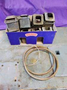 lot 74 image: Box of Misc Lantern Parts
