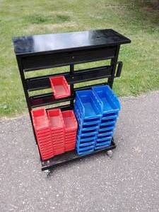 lot 239 image: Bin Organizer Cart
