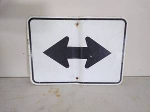 lot 181 image: Metal Sign with Arrows