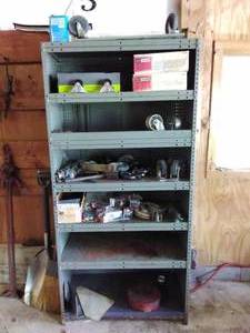 lot 194 image: Metal Shelf FULL of Casters