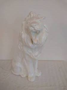 White Ceramic Lion