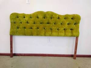 VINTAGE Green Tufted Headboard
