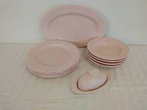 11 Piece Pink China Set