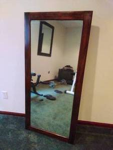 Large Wooden Wall Mirror