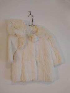VINTAGE Childs Coney Skin Jacket & Hat