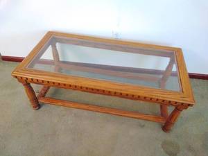 Glass-Top Coffee Table