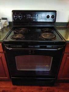 Black GE Electric Stove