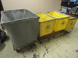 lot 614 image: UTILITYLAUNDRY CARTS, GLOSSTEX-BRAND