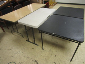 lot 636 image: LIFETIME ADJUSTABLE HEIGHT FOLDABLE TABLE, MULTI-PURPOSE TABLE, CARD TABLES