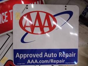 lot 236 image: AAA Metal Sign