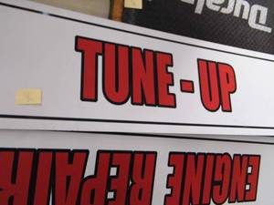 lot 240 image: Tune Up Metal Sign