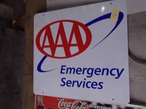 lot 261 image: AAA Metal Sign