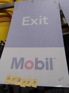 lot 179 image: Metal Mobil Exit SIgn