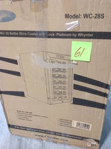 lot 61 image: Whynter 28-Bottle Thermoelectric Wine Cooler &nbspin good condition