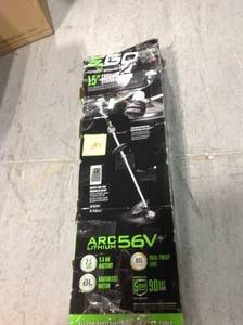 lot 70 image: EGO 15 in. 56V Lithium-Ion Cordless Electric String Trimmer with Foldable Shaft, &nbspin good condition
