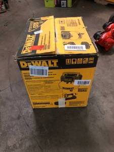 lot 210 image: DEWALT 18-Gauge Brad Nailer and 6 Gal. Heavy Duty Pancake Electric Air Compressor Combo Kit (1-Tool) in good conditions