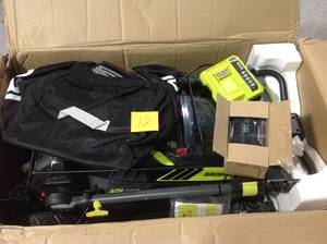 Ryobi Ry40190-y 20 in. 40-Volt Brushless Lithium-Ion Cordless Self-Propelled Walk Behind Mower with 5.0 Ah Battery and Charger&nbsp&nbspin good condition