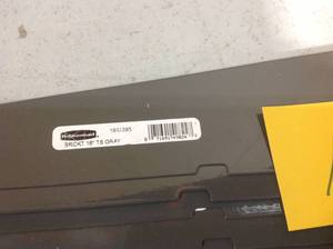 Rubbermaid Tough Stuff 16 in. Gray Bracket&nbsp&nbspin good condition