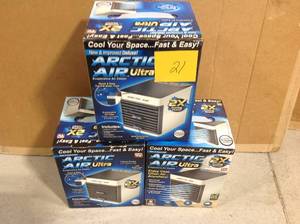 Lot of 3 ARCTIC AIR Ultra 76 CFM Compact Portable Evaporative Air Cooler for 45 sq.ft.&nbsp&nbspin new condition