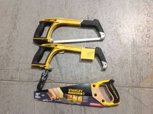 MIX LOT Stanley 15 in. FatMax Hand Saw with Wood Handle PLUS DEWALT 12 in. Tooth Saw with Plastic Handle&nbsp&nbspin good condition
