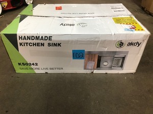 AKDY Handcrafted All-in-One Apron Mount 30 in. x 20 in. x 9 in. Single Bowl Kitchen Sink in Stainless Steel in good conditions