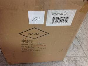 lot 89 image: White Liberty Standard Hamper in 24-Ply Natural Cord Lined&nbspin good condition