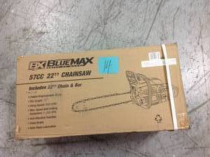 lot 14 image: BLUE MAX 22 in. 57cc Gas Chainsaw&nbspnot used