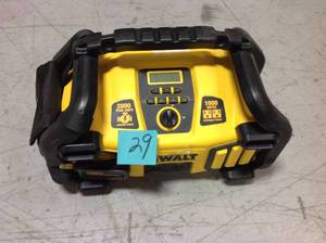 lot 29 image: DEWALT 2800 Peak Amp Jump Starter 1000-Watt Power Inverter with Digital Compressor&nbspin good condition