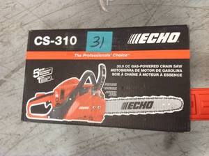 lot 31 image: ECHO 14 in. 30.5 cc Gas 2-Stroke Cycle Chainsaw&nbspin like new condition