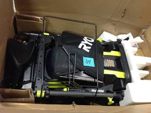 lot 34 image: RYOBI 20 in. 40-Volt Brushless Lithium-Ion Cordless Battery Self Propelled Lawn Mower with 5.0 Ah Battery and Charger Included&nbspin good condition