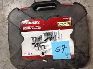 lot 57 image: Husky 12 in. Drive Mechanics Tool Set (37-Piece)&nbspin good condition
