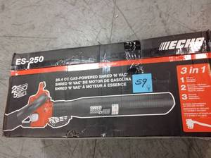 lot 59 image: ECHO 165 MPH 391 CFM 25.4 cc Gas 2-Stroke Cycle Leaf Blower Vacuum &nbspin like new condition