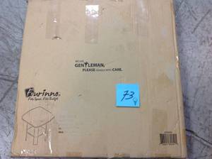 lot 73 image: Simple Design Espresso End Table by Furinno&nbspin good condition