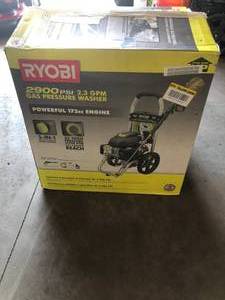lot 108 image: RYOBI 2,900 PSI 2.3-GPM Gas Pressure Washer good condion