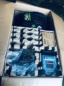 lot 111 image: EGO 21 in. 56V Lithium-Ion Cordless Electric Walk Behind Push Mower, 5.0 Ah Battery and Charger Included Not used
