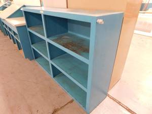 lot 405 image: Wood Shelving Unit - 72(w) x 47(h) x 16.5(d)
