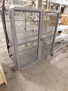 lot 409 image: Rolling Mesh Security Cart - 48 x 26 x 55.5(h)