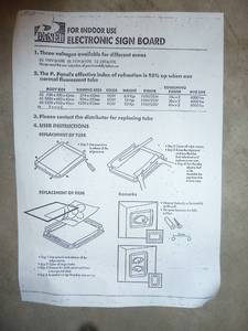 lot 494 image: New Lighted Display Sign for a StoreRestaurant 21x28