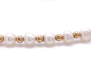 lot 21 image: High Quality Pearl and 14k Bead Estate 18 Necklace $2200